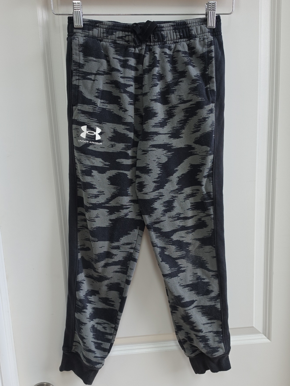 Under Armour Gray & Black Camo Kids Jogger Pants